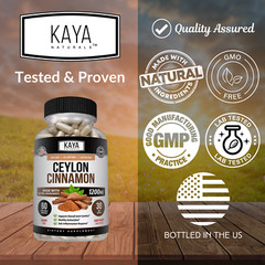 (2 Pack) True Organic Ceylon Cinnamon 1200mg High Potency Blood Sugar SUPPORT