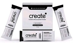 Create Single Serve Creatine Monohydrate Powder – 30 Pack, 5.4g ea. Exp. 08/27