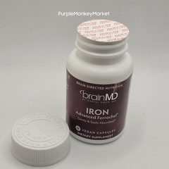 BrainMD IRON – 30 Capsules – Gentle & Easily Absorbed