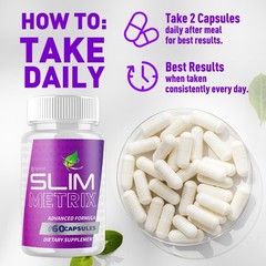 (2 Pack) Slim Metrix Advanced Formula Energy & Fitness SlimMetrix 120 Capsules