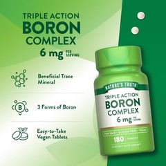 Boron Complex Supplement 6mg | 180 Vegan Non-GMO Gluten-Free Capsules
