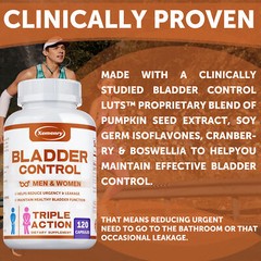 Bladder Control – Pumpkin Seed Extract, Cranberry, Promotes Bladder Health