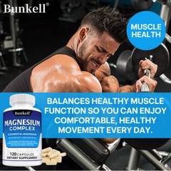 Magnesium Complex 1000mg 8 Elemental Magnesium 120 Capsules Bone Joint Health
