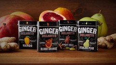 Ginger Delights Mango Candy Genuine Ground Root Natural 30 Pcs per Tin 12-Pack