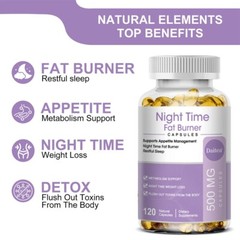 Weight Loss Supplements Slimming Pill Diet Night Time Fat Burner 500mg 120 Caps