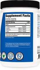 Nutricost BCAA Powder 60 Servings (Unflavored) – 6000mg Per Serving