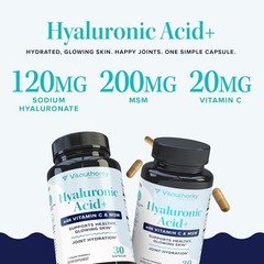 Hyaluronic Acid Skin & Joint Support Supplement MSM Vitamin C Sodium Hyaluronate