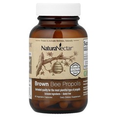2 X NaturaNectar, Brown Bee Propolis, 60 Vegetable Capsules