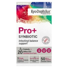 2 X Kyolic, Kyo-Dophilus� Pro+ Synbiotic, Berry Smoothie, 50 Chewable Tablets