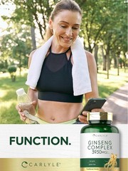 Ginseng Complex Capsules 200 Count Non-Gmo and Gluten Free Extract Traditional H
