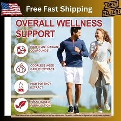 Odorless Garlic 7500Mg per Servings, 300 Softgels | 2 Years Aged Garlic Extra…