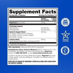 Multi Enzyme Blend with Serrapeptase & Nattokinase, 150 Count – Digestive Suppor