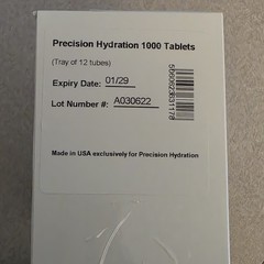 Precision Fuel and Hydration Tablets PH 1000 Mg Per Serving, Pack of 12 Tubes