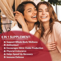 Organic Beet Root 60 Gummies Capsules for Circulation & Natural Energy Boost