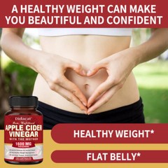 Apple Cider Vinegar Capsules – 1600mg with The Mother Vegan Keto Pills