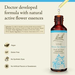 Bach Flower Remedy Vine 0.7 Fl Oz Natural Emotional Wellness Support