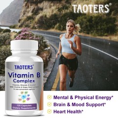 Vitamin B Complex Capsules B1 B2 B3 B5 B6 B12 Folic Acid and Biotin Energy
