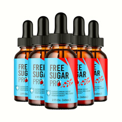 5-Pack Free Sugar Pro Drops – Free Sugar Pro for Healthy Blood Liquid Drops