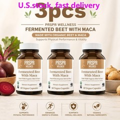 Fermented Beet with Maca by PRSPR Wellness – 180 Vegan Organic Capsules