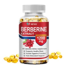 60PCS Blood Sugar Support Supplement 1200mg Berberine Cinnamon Extract Strength