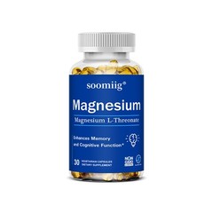 Magnesium L-Threonate 2000mg -Memory,Focus & Cognitive Boost 30/60/120 Capsules