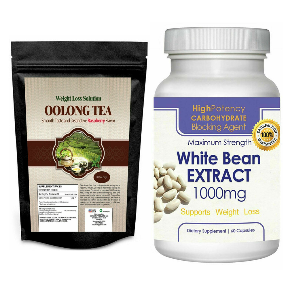 Oolong Tea Bag Metabolism Support & White Bean Extract 1000mg Weight Management
