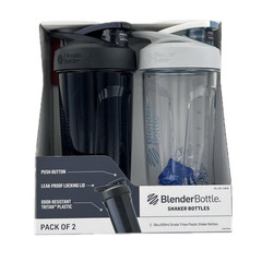 BlenderBottle Sport Shaker 28 oz x 2 SET Tritan Plastic, Leakproof Flip Cap
