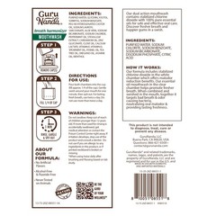 GuruNanda Dual Barrel Breath Harmonizer Mouthwash 20 Fl Oz (Pack of 3), Green
