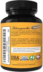 NUTRAHERBALS Ashwagandha Supplement Made with Premium 120 Count (Pack of 1)