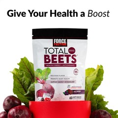 Force Factor Total Beets Soft Chews with Beetroot, Nitrates, L-Citrulline,
