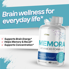 Memora- Brain Support- 3 Bottles- 180 Capsules