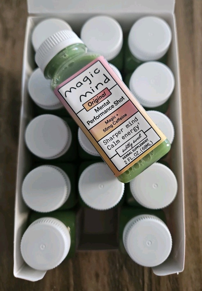 Magic Mind Energy Performance and Productivity Shots, 15 Pack, 2 fl oz Exp 5/27
