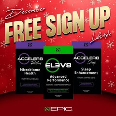 Epic Pack ELEV8 (1)Box- Acceler8 Restore(1) Acceler8 Sleep Box(1) LIFESTYLE Box