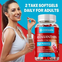 Astaxanthin 24mg – Ashwagandha, Grape Seed Oil – for Skin, Eyes & Joint Health