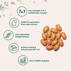 Micro Ingredients Nattokinase 120 Softgels, 200mg (4,000 FU) Per Serving late…