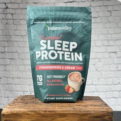 Paleovalley Sleep Protein Strawberries & Cream Free 30 Servings 1lb Bag