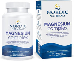 Magnesium Complex – 90 Capsules – 225 Mg Magnesium, 1.9 Mg Iron – Brain & Heart