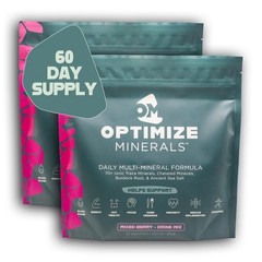 3PCS Optimize Minerals Multi – Mineral Daily Powder – Gluten Free, 30 Servings