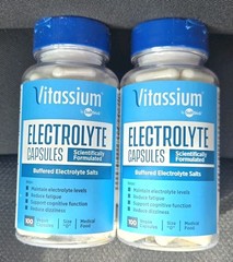 Vitassium SaltStick Electrolyte Capsules 100 Capsules 2 Pack Exp 7/28 New Sealed