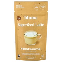2 X Blume, Superfood Latte, Salted Caramel, Caffeine Free, 3.5 oz (100 g)