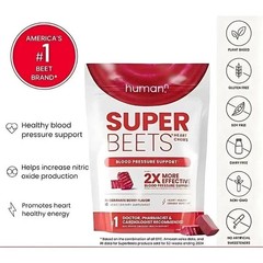 2 Pack Superbeets Heart Chews, Nitric Oxide & Blood Pressure Support, 60 Count