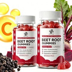 2x Beet Root 60 Gummies Nitric Oxide Booster Promote Healthy Blood Pressure