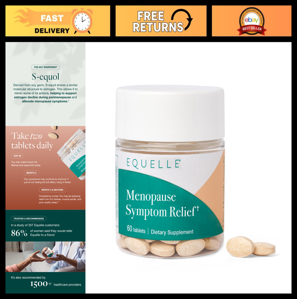 Menopause Relief Tablets – Hot Flashes, Muscle Aches, Sleep Support – Hormone-Fr