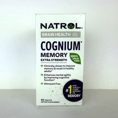 Natrol Cognium Memory Extra Strength Brain Health Supplements 60 Tablets