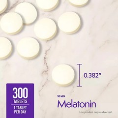 Members Mark Timed Release Melatonin Tablets 10 mg 300 ct Exp 5/2028