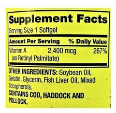 Spring Valley – Vitamin A SUPPLEMENT 2400MCG 250 250 Count (Pack of 1)