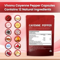 1/2/3pc Softgels Cayenne Pepper Supports Leg Vein, 240 Softge /Bag Supplement