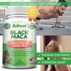 Black Maca Highest Potency Available 1000 mg Supports Desire and Stamina energy