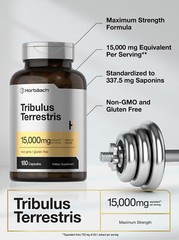 Tribulus Terrestris for Men 15,000mg | 180 Capsules | Gluten Free | by Horbaach