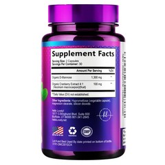 Organic D Mannose 1300mg per Serving Supplements – Extra Strength D-Mannose C…